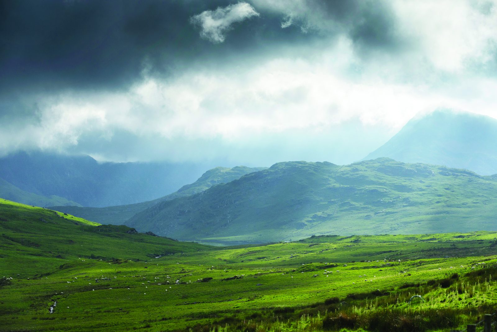 The beautiful green landscape of Wales