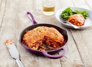 Pulled Welsh Beef enchilada pie