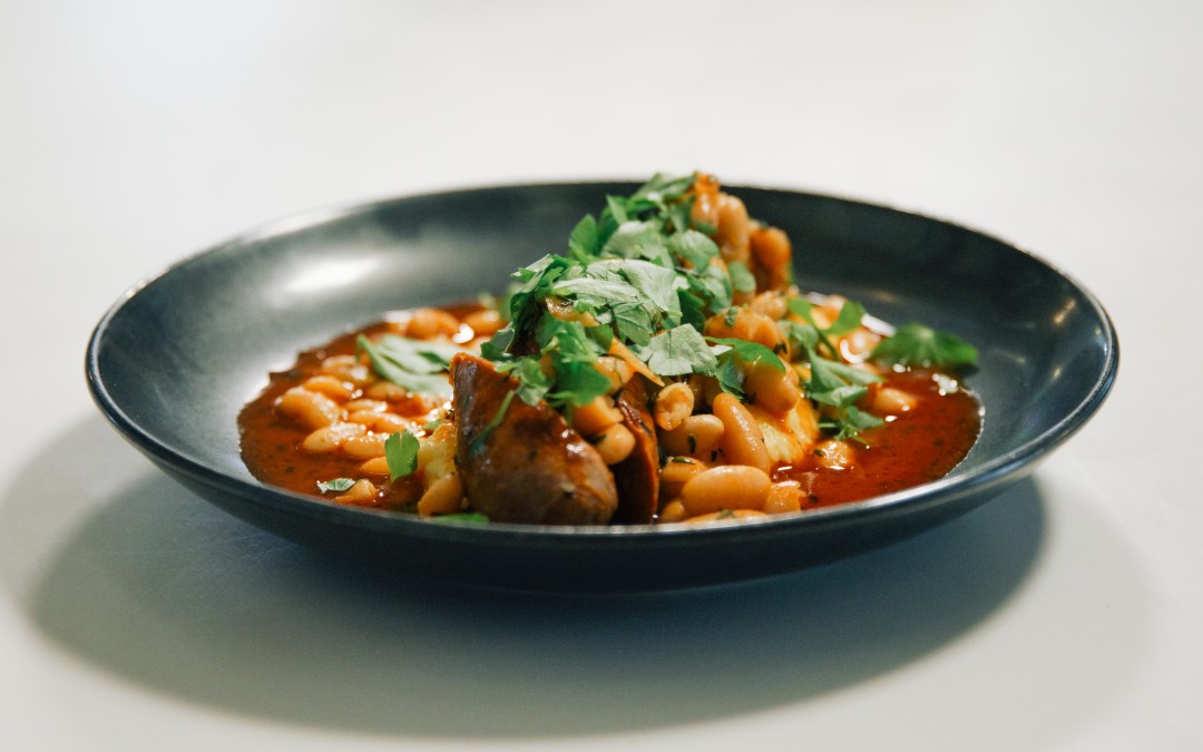 Francesco Mazzei’s Welsh Lamb sausage with polenta and Tuscan cannellini beans