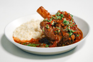 Francesco Mazzei’s braised Welsh Lamb shank risotto