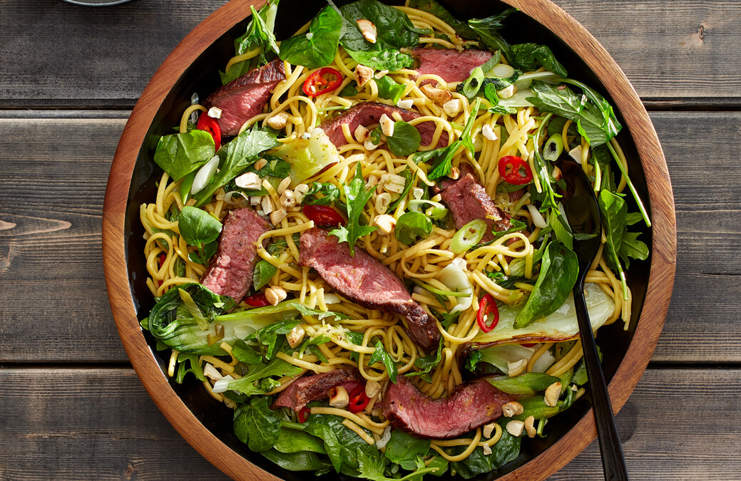 Asian Welsh Beef and noodle salad