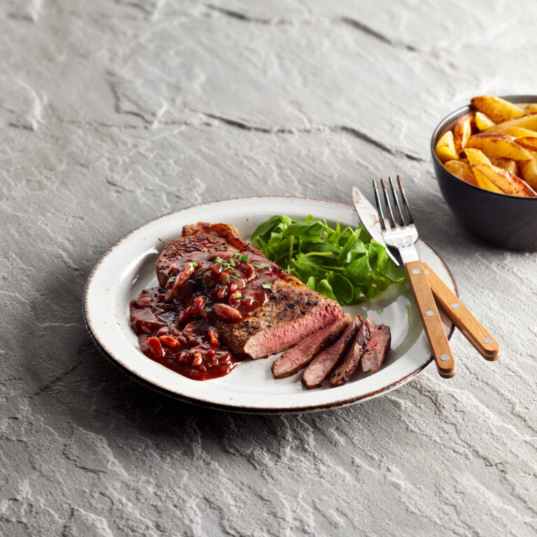 Welsh beef steak chasseur