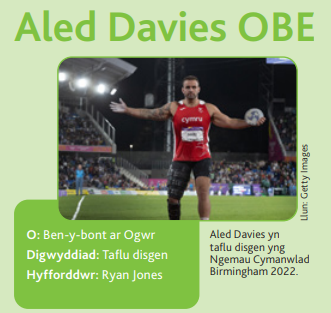 athletwr paralympaidd Aled Daveies OBE 