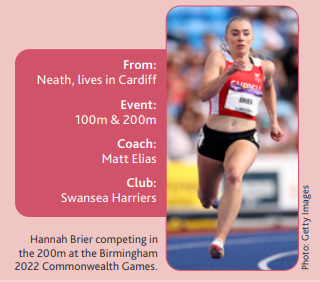 Hannah Brier, Welsh Athlete